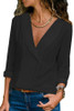 V Neck  Single Breasted  Plain  Blouses V Neck  Single Breasted  Plain  Blouses