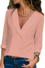 V Neck  Single Breasted  Plain  Blouses V Neck  Single Breasted  Plain  Blouses