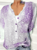 V Neck Short Sleeve Printed Blouses