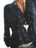 V Neck  Loose Geometric Printed Blouses