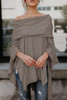 Off Shoulder  Asymmetric Hem  Plain T-Shirts