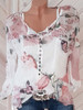 Floral Printed  Long Sleeve Blouses Floral Printed  Long Sleeve Blouses