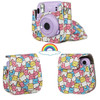 For Fujifilm Instax Mini 11 Instant Film Camera PU Leather Bag Case Cover Shell with Shoulder Strap Pink/Blue/Purple/Gray/White