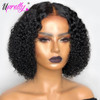 Upretty Short Bob Wig 4x4 Kinky Curly Lace Closure Wig Pre Plucked Curly Bob Lace Front Wig Pixie Cut Kinky Curly Human Hair Wig