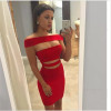 Off Shoulder Bandage Dress Women 2020 New Fashion Sexy Slash Neck Hollow Out Mini Dress Vestido Bodycon Celebrity Party Club Red Off Shoulder Bandage Dress Women 2020 New Fashion Sexy Slash Neck Hollow Out Mini Dress Vestido Bodycon Celebrity Party Club Red