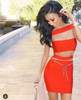 Off Shoulder Bandage Dress Women 2020 New Fashion Sexy Slash Neck Hollow Out Mini Dress Vestido Bodycon Celebrity Party Club Red Off Shoulder Bandage Dress Women 2020 New Fashion Sexy Slash Neck Hollow Out Mini Dress Vestido Bodycon Celebrity Party Club Red