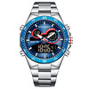 BOAMIGO 2020 New Fashion Mens Watches Stainless Steel Top Brand Luxury Sports men's digital analog male Quartz Watch for Men man
