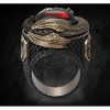 Classic Men Red Crystal Stainless Dragon Ring