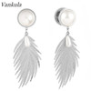 Dangle 316L Stainless Steel Leave Ear Gauges
