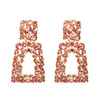 Hanging Colorful Crystals Dangle Drop Earrings