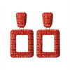 Hanging Colorful Crystals Dangle Drop Earrings