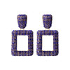 Hanging Colorful Crystals Dangle Drop Earrings