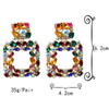 Hanging Colorful Crystals Dangle Drop Earrings