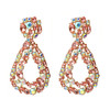 Hanging Colorful Crystals Dangle Drop Earrings