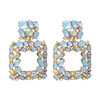 Hanging Colorful Crystals Dangle Drop Earrings