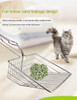 Metal Cat Litter Scoop Hollow Pet Cat Toilet Scooper with Long Handle