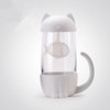Cute Cat Glass Tea Mug With Infuser Strainer Filter