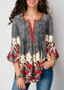 Women V-neck Blouse