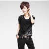 Fashion Hollow Off Shoulder V Neck T-Shirts