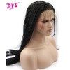 18-28''Long Braid Straight Lace Front Wigs Natural Synthetic