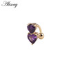 Steel Crystal Belly Button Rings