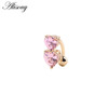 Steel Crystal Belly Button Rings