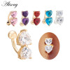 Steel Crystal Belly Button Rings