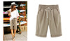 Women Candy Color Elastic Waist Shorts