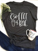 Coffee is Bae letter print t shirt