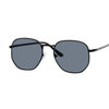 Men Black Square Hexagonal Sunglasses
