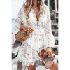 Summer Women Bikini Cover Up Floral Lace Hollow Crochet Swimsuit Summer Women Bikini Cover Up Floral Lace Hollow Crochet Swimsuit