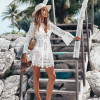 Summer Women Bikini Cover Up Floral Lace Hollow Crochet Swimsuit Summer Women Bikini Cover Up Floral Lace Hollow Crochet Swimsuit