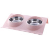 Stainless Steel Cat Double Bowls