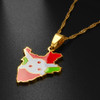 Burundi Map & Flag Pendant Necklace Burundi Map & Flag Pendant Necklace