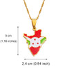 Burundi Map & Flag Pendant Necklace Burundi Map & Flag Pendant Necklace