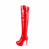 KEBEIORITY Plus Size 34-48 Women Boots Patent Leather Over the Knee Boots