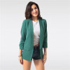 Women Highstreet Shawl Collar Belted Leopard Print Elegant Blazer Autumn Workwear Outerwear