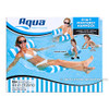 Aqua 4-in-1 Monterey Hammock Inflatable Pool Float, Multi-Purpose Pool Hammock (Saddle, Lounge Chair, Hammock, Drifter) Pool Chair, Portable Water Hammock, Light Blue/White Stripe