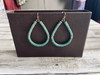 Turquoise and Gold Teardrop Earring