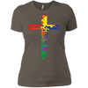 "Vibrant Rainbow Cross" LGBT Pride Shirt