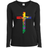 "Vibrant Rainbow Cross" LGBT Pride Shirt