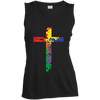 "Vibrant Rainbow Cross" LGBT Pride Shirt