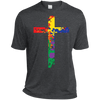 "Vibrant Rainbow Cross" LGBT Pride Shirt