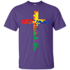 "Vibrant Rainbow Cross" LGBT Pride Shirt