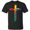 "Vibrant Rainbow Cross" LGBT Pride Shirt