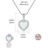 'Avelia' Heart Opal Necklace - 925 Sterling Silver 'Avelia' Heart Opal Necklace - 925 Sterling Silver