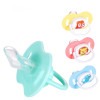 1PCs Orthodontics Pacifiers Baby Cotton Animals Printing Safe Food Grade Silicone Cute Baby Round and Flat Nipples Pacifiers