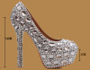 Fashion women's crystal rhinestone shoes platform shoes bride wedding