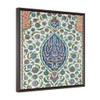 Persian Carpet Mosaic Square Framed Premium Gallery Wrap Canvas