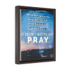 Just Pray Motivational Vertical Framed Premium Gallery Wrap Canvas